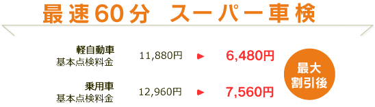 最短60分 スーパー車検
